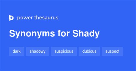 shady thesaurus